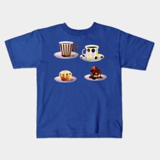 Merry Christmas Hot Drinks & Cakes Kids T-Shirt